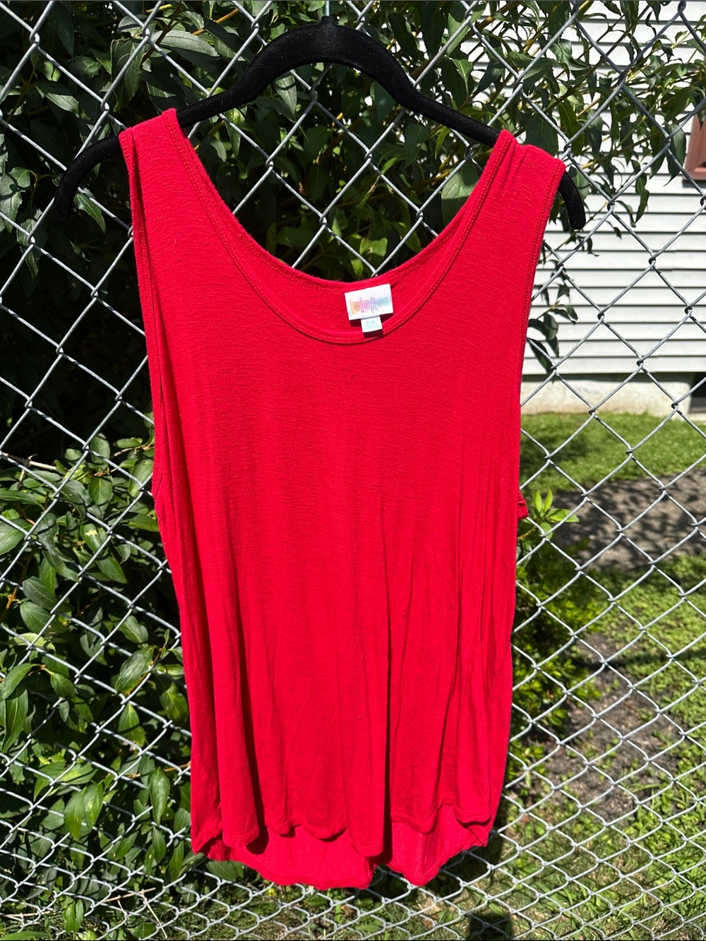 LuLaRoe Red Scoop Neck Tank Top